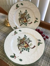 3 Mikasa  English Countryside DB901 Holiday Season Salad /Dessert  Plates 8 1/4"