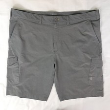 Eddie Bauer Flexion Amphib Shorts Mens T44 Gray Lightweight Stretch Outdoor Zip