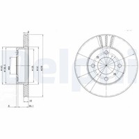 2X Delphi Bremsscheibe BG2810 FüR Colt Mitsubishi 400 300 Persona Proton Lancer