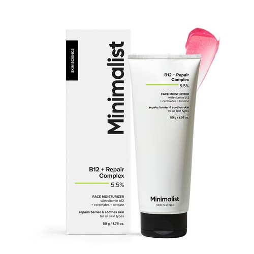 Minimalist Barrier Repair Face Moisturizer with Vitamin B12 Complex 5.5% | 50 gm - Afbeelding 1 van 7