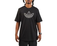 Adidas Men's Outline Trefoil T-Shirt SS Crew Black Size M NEW WITH TAGS