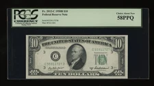 DBR 1950-B $10 Philadelphia Fr. 2012-C PCGS 58 PPQ Serial C55911727B