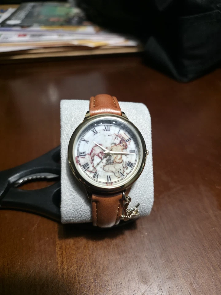 Reloj Vivani para mujer mapa del mundo pájaro encanto NUEVO Foto 2 de 4