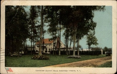 Chauncey Olcott Villa Saratoga Springs New York vintage postcard m439