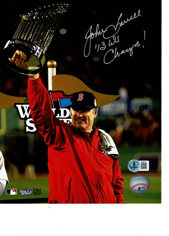 Boston Red Sox's John Farrell  autographed 8x10 color photo 13 WS Champs  added