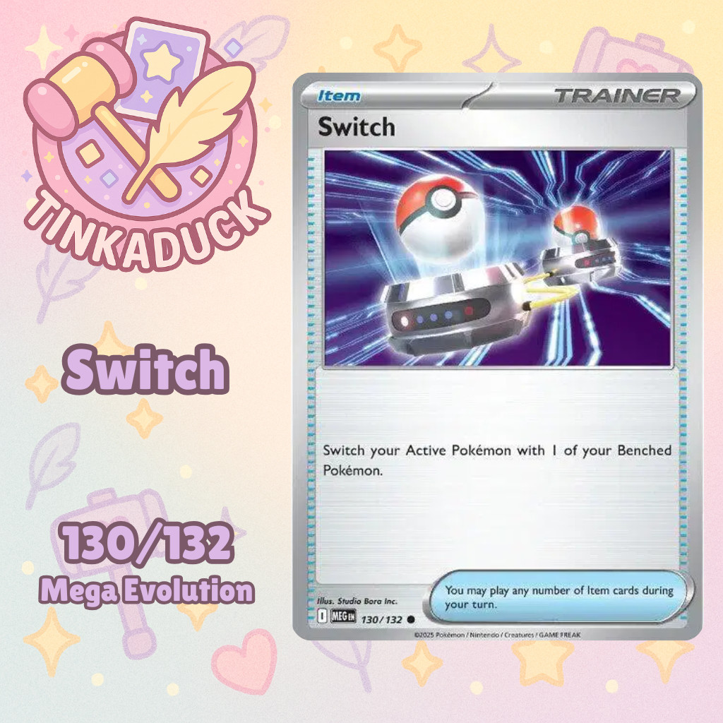 Switch 130/132 Pokemon Mega Evolution Near Mint English - US Seller!