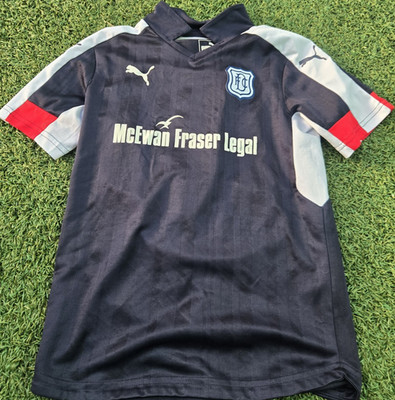PUMA Dundee FC Soccer Jersey Navy White Red Luke #8 Medium McEwan Fraser Legal