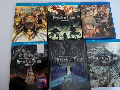 ATTACK ON TITAN KOMPLETTE SERIE Blu Ray und DVD