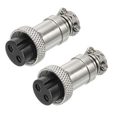 2 x Aviation Connector GX16 2 Pins Female Wire Panel Docking Connector
