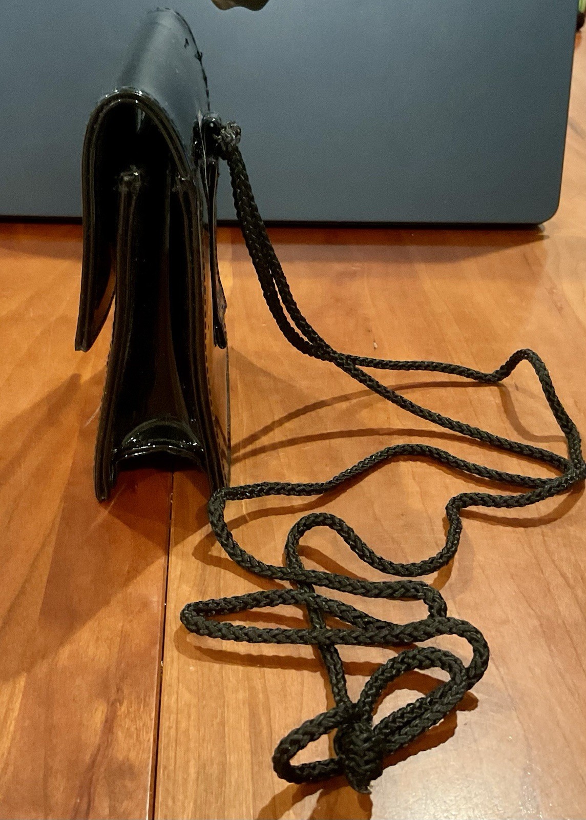 BORSA CINTURA YSL YVES SAINT LAURENT PARFUMS MINI VERNICE NERA SERA TRACOLLA