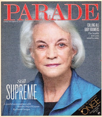 PARADE Magazine September 30 2012 Sandra Day O'Connor Baby Boomers Health Test