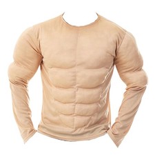 Muscle Shirt Costume 3D Padded for Roles Play Themed Party Stage Performance