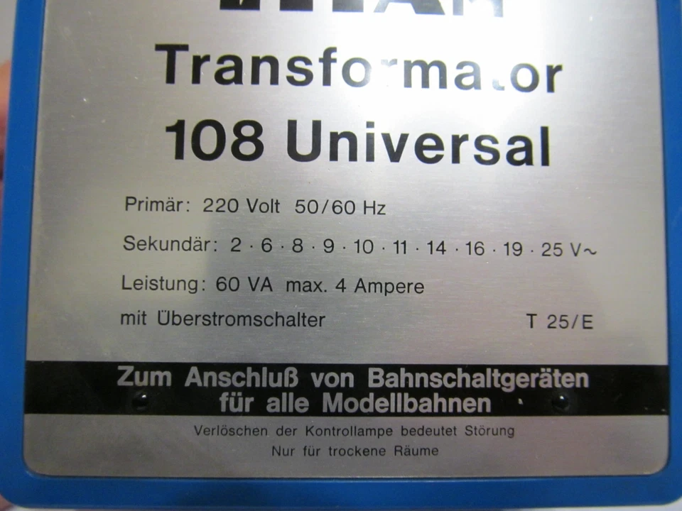 Titan Typ 108, 60 VA, Trafo Transformator, 220 Volt, XZ0140X - Bild 3 von 4