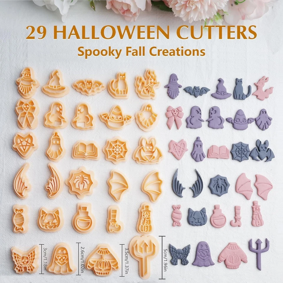 Polymer Clay Cutters Set 70pcs Fall Winter Halloween Christmas Shapes for Jew... - Image 4 of 4