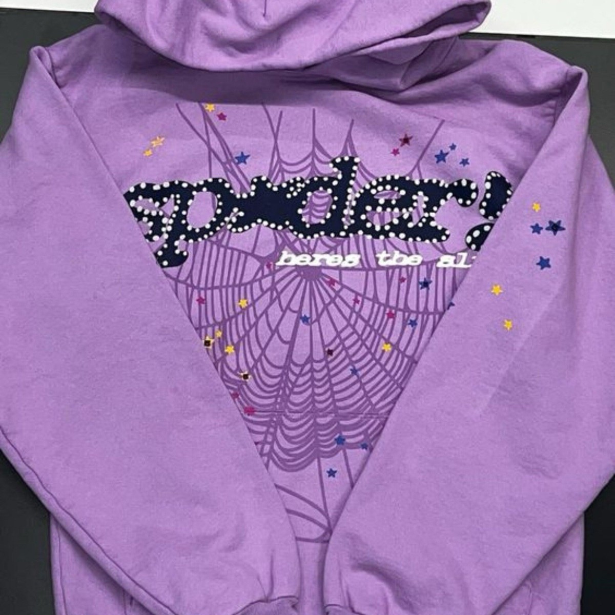 Sp5der Acai Hoodie Purple 2023 (SPDR-HD012) Men's Size M-XL