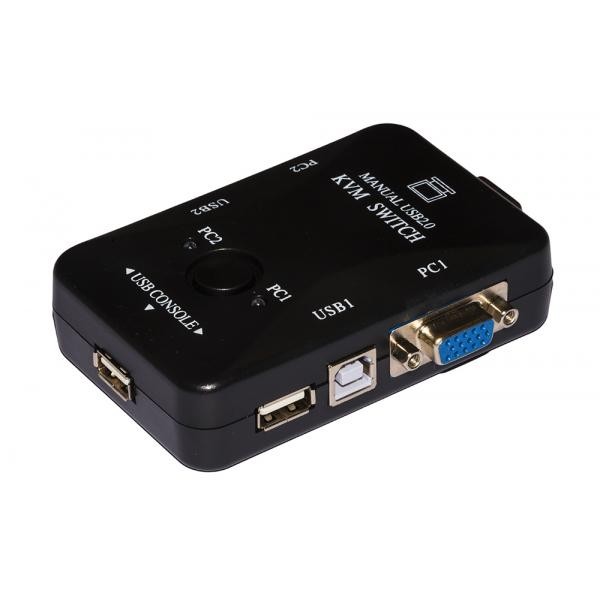 KVM SWITCH LINK PER 2 PC USB/VGA CON 1 MOUSE, 1 TASTIERA USB E 1 MONITOR VGA CON