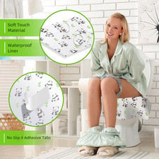 Upgraded Disposable Toilet Seat Covers 20 Pack - Waterproof, Cute Panda Pri...