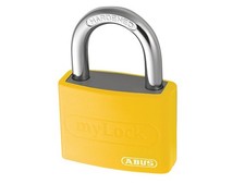 Image of ABUS T65AL/40 40mm My Lock Aluminium Padlock Yellow Body Keyed 6401