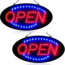 VIHOSE 2 Pack LED Open Sign for Business 19x10 Neon Open Sign Ultra Bright Hi...