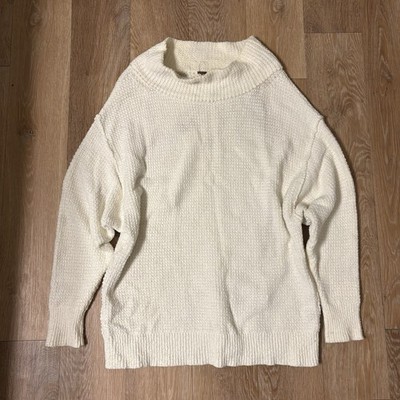 Swim Too Deep Pullover Sweater in Ivory Free People Size Small