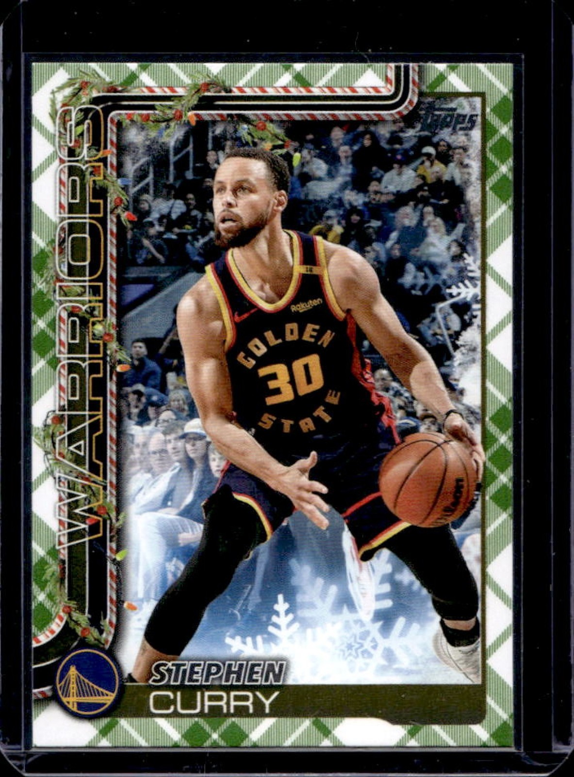 2025-26 Topps Holiday Stephen Curry Plaid #H106 Warriors