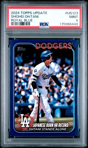 2024 TOPPS UPDATE ROYAL BLUE #US123 SHOHEI OHTANI PSA 9