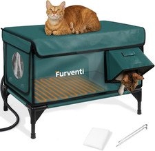 Heated Cat House for Outside,Dual Camera Mounts,100 Weatherproof  Extremely In
