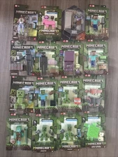 20+ OPTIONS! Minecraft Action Figures - Mattel Mojang 15th Year, Movie, Dungeon