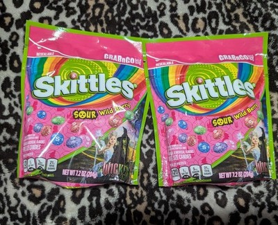 Limited Edition WICKED For Good Skittles Sour Wild Berry Big Bag NET WT 7.2 OZ 