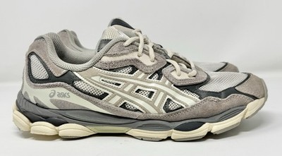 Men's Asics Gel NYC Cream Oyster Grey Running Shoes 1201A789-103 sz 10