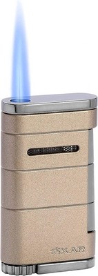 Xikar XI-531TN Allume Single Jet Flame Cigar Lighter Fuel Gauge Sandstone Tan