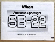 NIKON Speedlight SB-22 Electronic Flash Owner's Manual Instruction Book Booklet