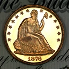 * 1876 CAM * PRISTINE++ GEM PROOF SEATED LIBERTY HALF-DOLLAR * FROM COLLECTION