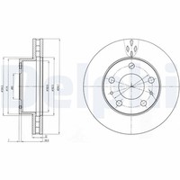 2X Delphi Bremsscheibe BG4060 FüR CitroËN Fiat Peugeot