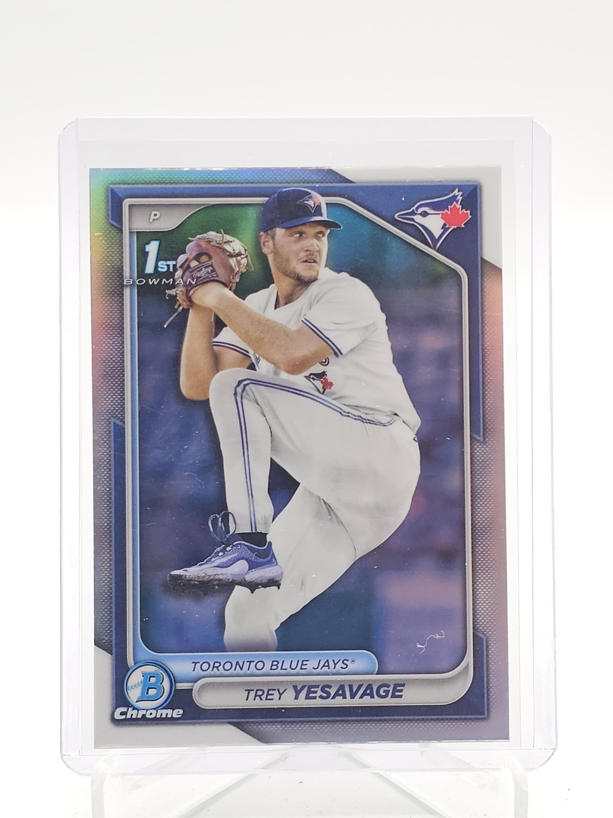 TREY YESAVAGE 2024 BOWMAN CHROME DRAFT REFRACTOR 1ST BASEBALL #BDC-92