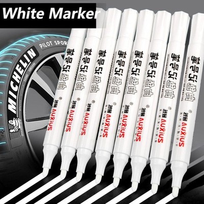 2.0mm White Oily Waterproof Gel Marker Pen DIY Sketching Writing Stationery