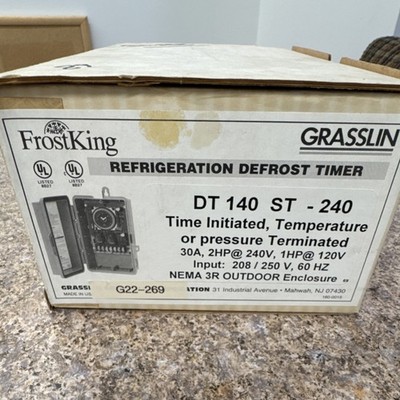 Grasslin DT 140 ST-240 Defrost Timer, Outdoor Enclosure, Time/Temp/Pressure