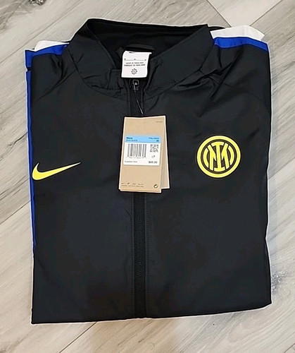 Nike Inter Milan Jacket Men M Repel Academy AWF Black/Lyon Blue/Vibrant Yellow - Picture 2 of 8