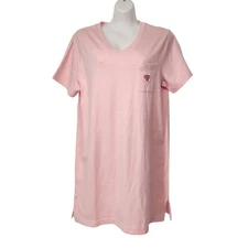 NWT Cabernet Sleepwear Pink Nightgown Sleepwear Embroidered Coffee Latte Women M