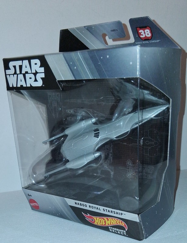 Star Wars Naboo Royal Starship Hot Wheels Selects Dinged Up Box as shown 