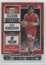 2023 Contenders Optic Season Ticket International Red Prizm Scoot Henderson 0t30