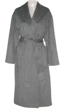 THEORY Wool Cashmere NEW DIVIDE 2 Belted WRAP Coat Women M Gray MSRP$895 NWT