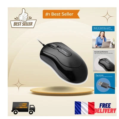 Souris Kensington K72356EU - USB Ambidextre avec Molette de Défilement Précise - Photo 1/4