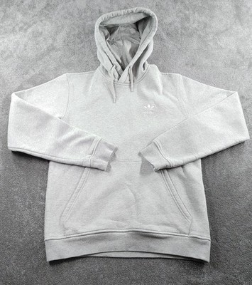 Adidas Hoodie Herren Small Grau Pullover Gym Freizeit Sport Activewear Pullover