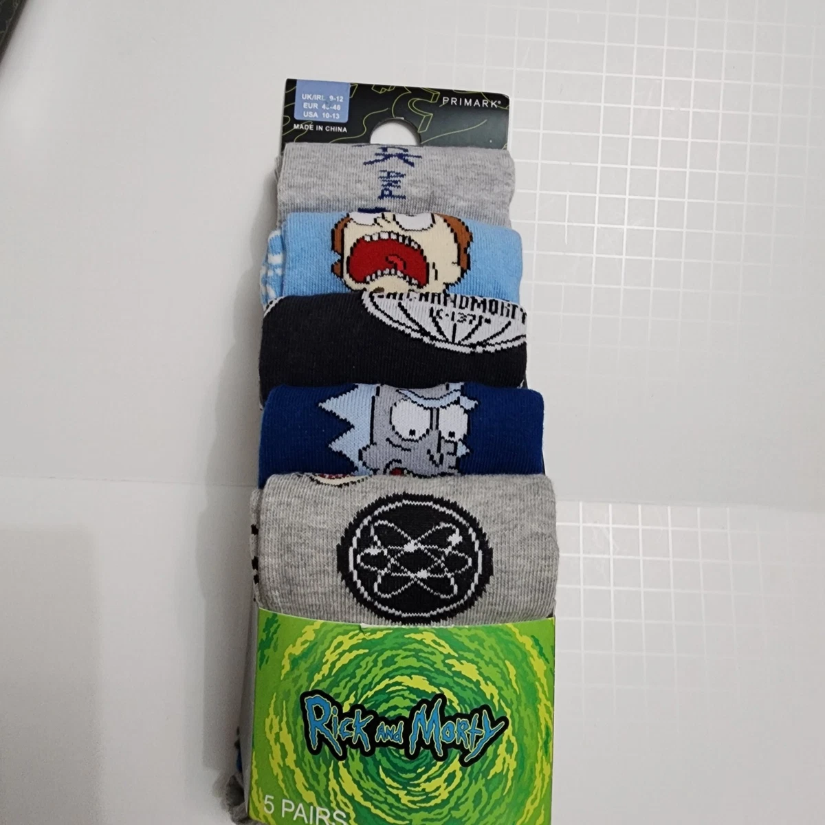 Conjunto Calcetines Primark Rick and Morty US1013 Hombre Azul Blanco Nuevo