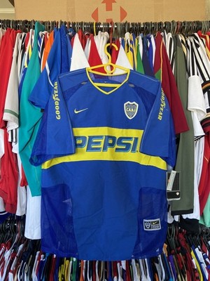 BOCA JUNIORS 2003 2004 HOME FOOTBALL SHIRT SOCCER JERSEY NIKE sz L
