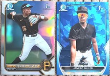 2022 1st Bowman Draft Chrome Refractor BDC-130 Termarr Johnson+Janero Miller