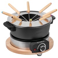 Klamer Fondue 1300 - Elektrisches Fondue Set FüR Bis Zu 8 Personen +Fonduegabeln
