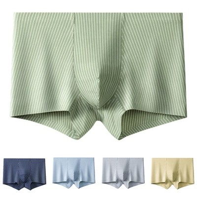 Herren Atmungsaktiv Baumwolle Polyester Spandex Boxershorts Streifen Unterhose T