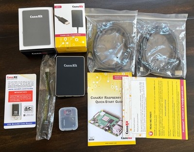 Canakit Raspberry Pi 4 8GB RAM Complete Kit w/ 128GB MicroSD, Power, mHDMI Cable